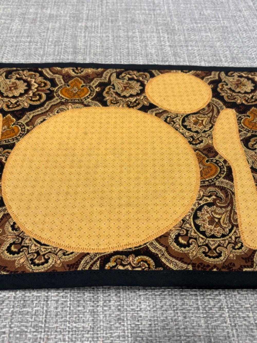 practical life gold & black placemat kids meal snack time by idlewild montessori
